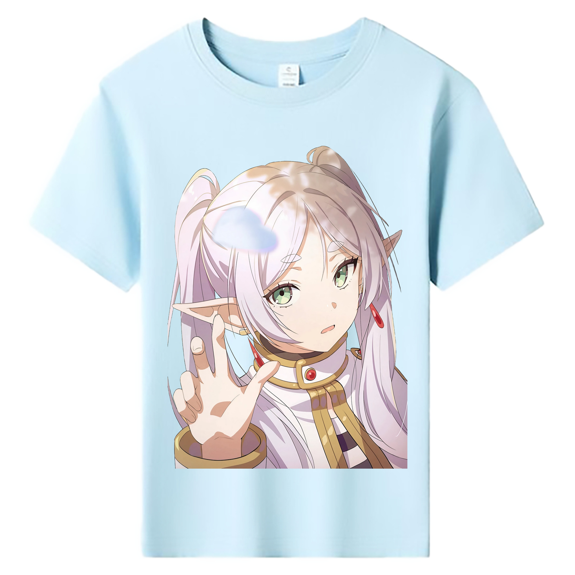 （画像用） 葬送のフリーレン Frieren 綿100％キッズTシャツ（フロントプリント）